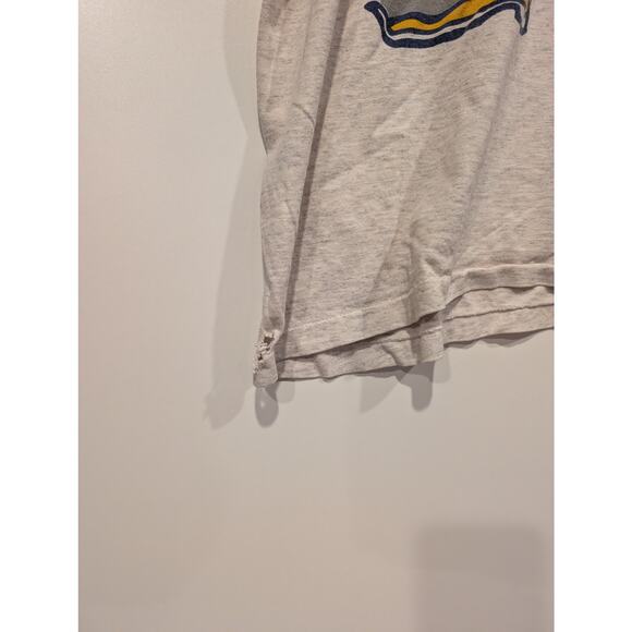 Vintage Notre Dame Fighting Irish Leprechaun Logo Graphic T-Shirt Ringer Tee - Picture 3 of 5